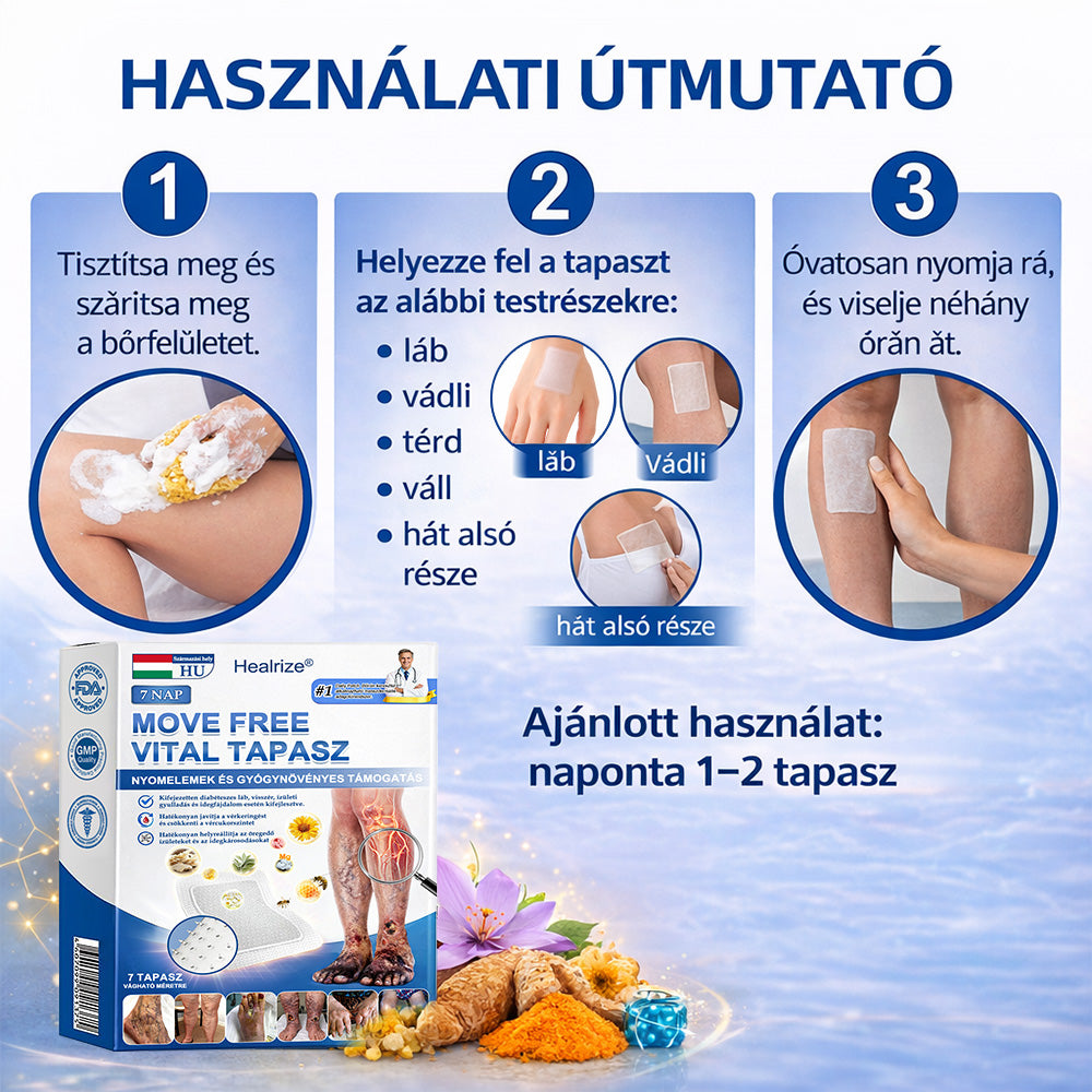đđșđ§Șâ
đđđđ„đ«đąđłđÂź MoveFree Vital tapaszâĄNyomelemek Ă©s gyĂłgynövĂ©nyes tĂĄmogatĂĄsđ±CukorbetegsĂ©g, visszĂ©r, ĂzĂŒleti gyulladĂĄs, idegfĂĄjdalom