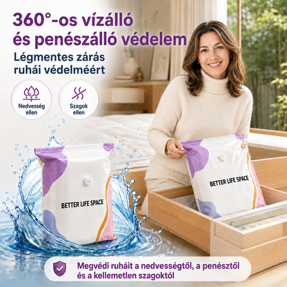 UTOLSÓ NAP! 🔥 70% KEDVEZMÉNY ✨ SVOZK® Pumpás 3D vákuumos tárolótasakok 📦 A tökéletes többfunkciós rendszerező ruhákhoz, játékokhoz, könyvekhez és plüssállatokhoz 🧸📚👕🧦