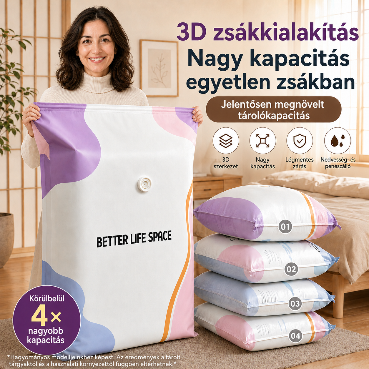 UTOLSÓ NAP! 🔥 70% KEDVEZMÉNY ✨ SVOZK® Pumpás 3D vákuumos tárolótasakok 📦 A tökéletes többfunkciós rendszerező ruhákhoz, játékokhoz, könyvekhez és plüssállatokhoz 🧸📚👕🧦