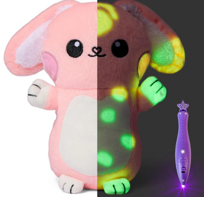 GlowBabies Glow-in-the-Dark Plush Toys with Magic Light Pen