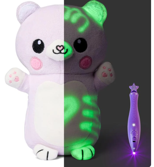 GlowBabies Glow-in-the-Dark Plush Toys with Magic Light Pen