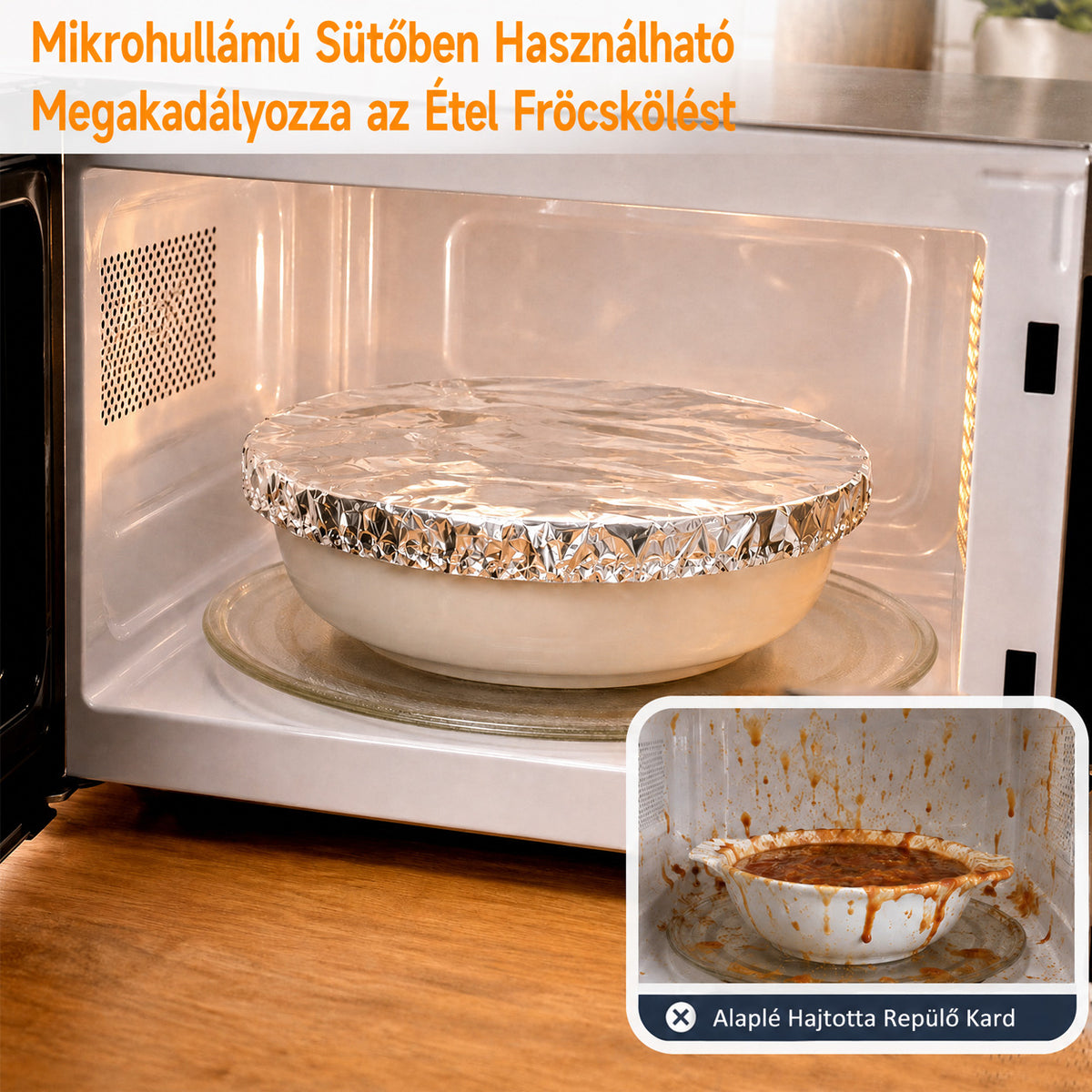 SVOZK® 🍽️ Újrahasználható, rugalmas alumíniumfóliás ételfedők tálakhoz, tányérokhoz és edényekhez — tartsa frissebben a maradékokat, készítse elő egyszerűbben az ételeket, és tároljon mindent rendezetten a hűtőben. ✨🥗❄️
