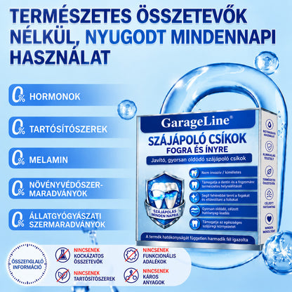 🇭🇺👨‍⚕️✅GarageLine®🦷🍃Ragyogtasd fel a mosolyod✨ Professzionális Fogfehérítő Tapasz 🍃8️⃣