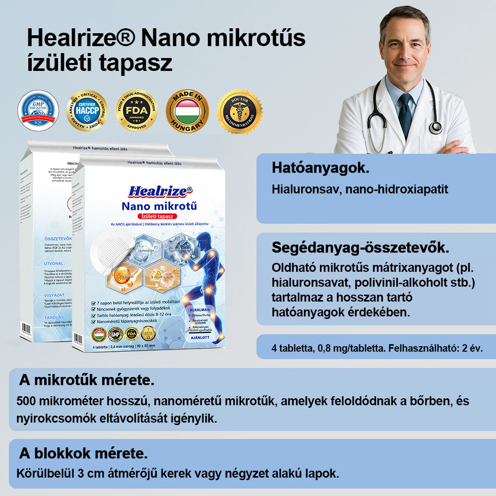 Hivatalos áruház：👨‍⚕️𝐇𝐞𝐚𝐥𝐫𝐢𝐳𝐞® Nano-bevezető ízületi terápia (fájdalommentes, tartós, ízületi gyulladás, visszér és különböző ortopédiai betegségek esetén alkalmazható)