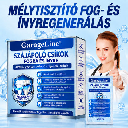 🇭🇺👨‍⚕️✅GarageLine®🦷🍃Ragyogtasd fel a mosolyod✨ Professzionális Fogfehérítő Tapasz 🍃8️⃣
