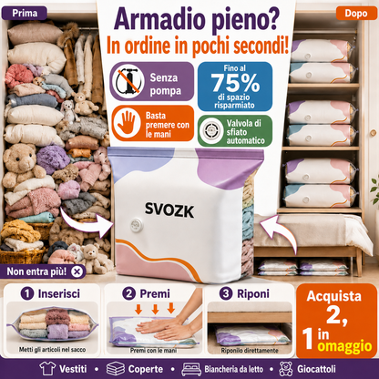 UTOLSÓ NAP! 🔥 70% KEDVEZMÉNY ✨ SVOZK® Pumpás 3D vákuumos tárolótasakok 📦 A tökéletes többfunkciós rendszerező ruhákhoz, játékokhoz, könyvekhez és plüssállatokhoz 🧸📚👕🧦