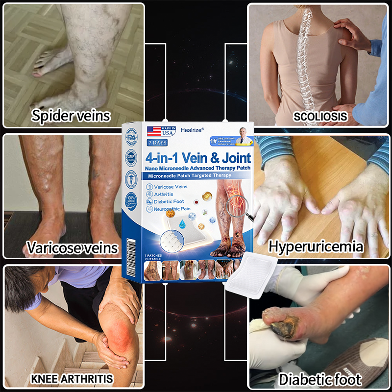 Healrize® 🗽4-in-1 Vein & Joint Nano Microneedle Advanced Therapy Patch🔥Instant Relief, Long-Term Results