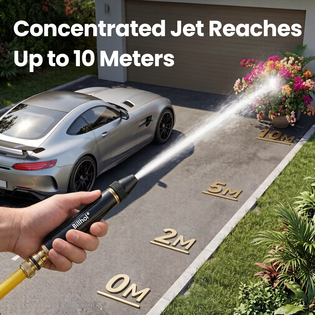 🔥 Last Day! Lowest Price — Only £4.66!!丨Billhol® 🏆Home high-pressure car wash water gun , a must-have for watering plants and vegetables, and car washing.👍💦