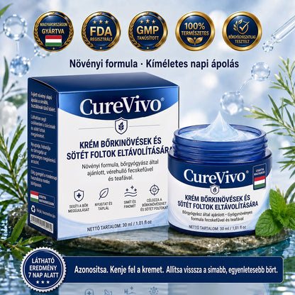 🏅 70% KEDVEZMÉNY | CUREVIVO® HIVATALOS ÜZLET | 7 napos célzott bőrkinövés- és foltápoló krém – GMP-minősített gyártás