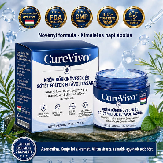 🏅 70% KEDVEZMÉNY | CUREVIVO® HIVATALOS ÜZLET | 7 napos célzott bőrkinövés- és foltápoló krém – GMP-minősített gyártás