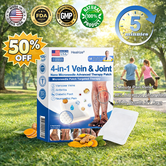 Healrize® 🗽4-in-1 Vein & Joint Nano Microneedle Advanced Therapy Patch🔥Instant Relief, Long-Term Results