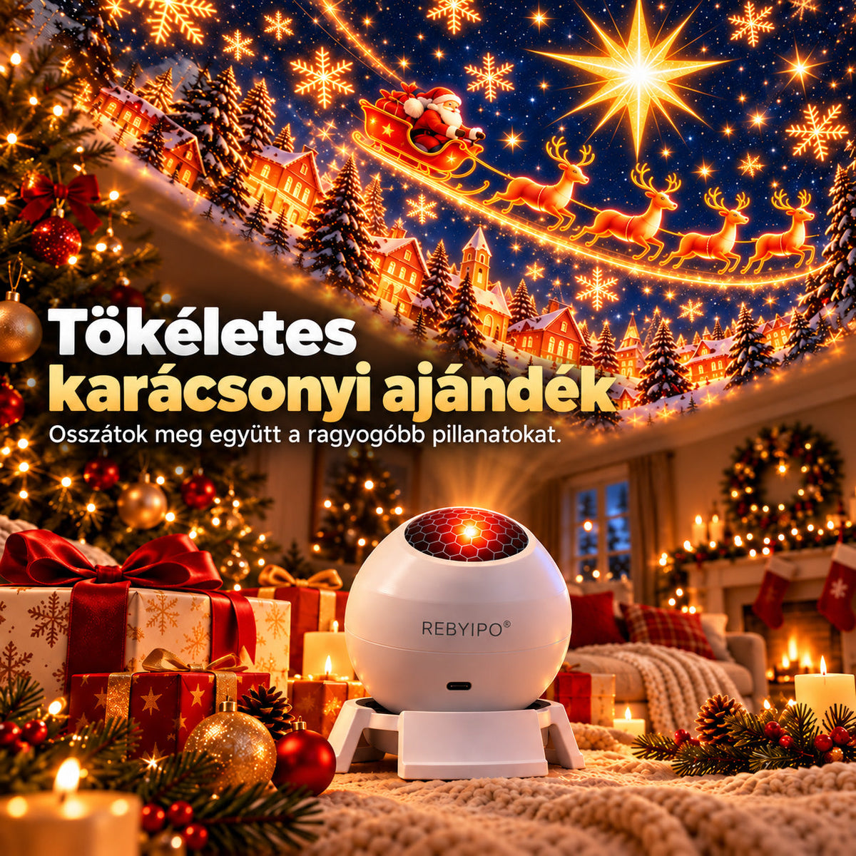 REBYIPO® 🎄 Karácsonyi fények – Varázsolj ünnepi hangulatot otthonodba! 🎈