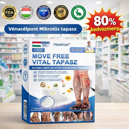 🇭🇺🌱✅𝐇𝐞𝐚𝐥𝐫𝐢𝐳𝐞® MoveFree Vital tapasz⚡Nyomelemek és gyógynövényes támogatás🌱Cukorbetegség, visszér, ízületi gyulladás, idegfájdalom
