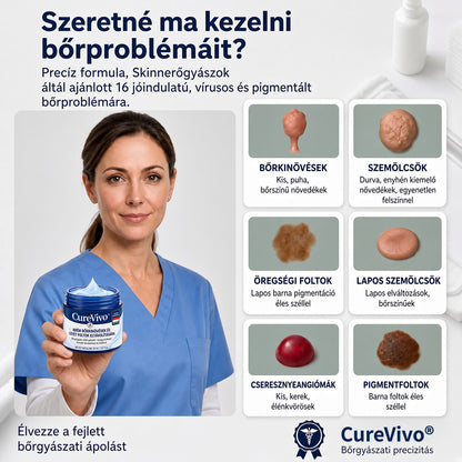 🏅 70% KEDVEZMÉNY | CUREVIVO® HIVATALOS ÜZLET | 7 napos célzott bőrkinövés- és foltápoló krém – GMP-minősített gyártás