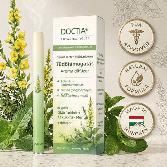 DOCTIA® természetes ökörfarkkóró-aromaterápiás diffúzor a tüdő egészségének támogatására