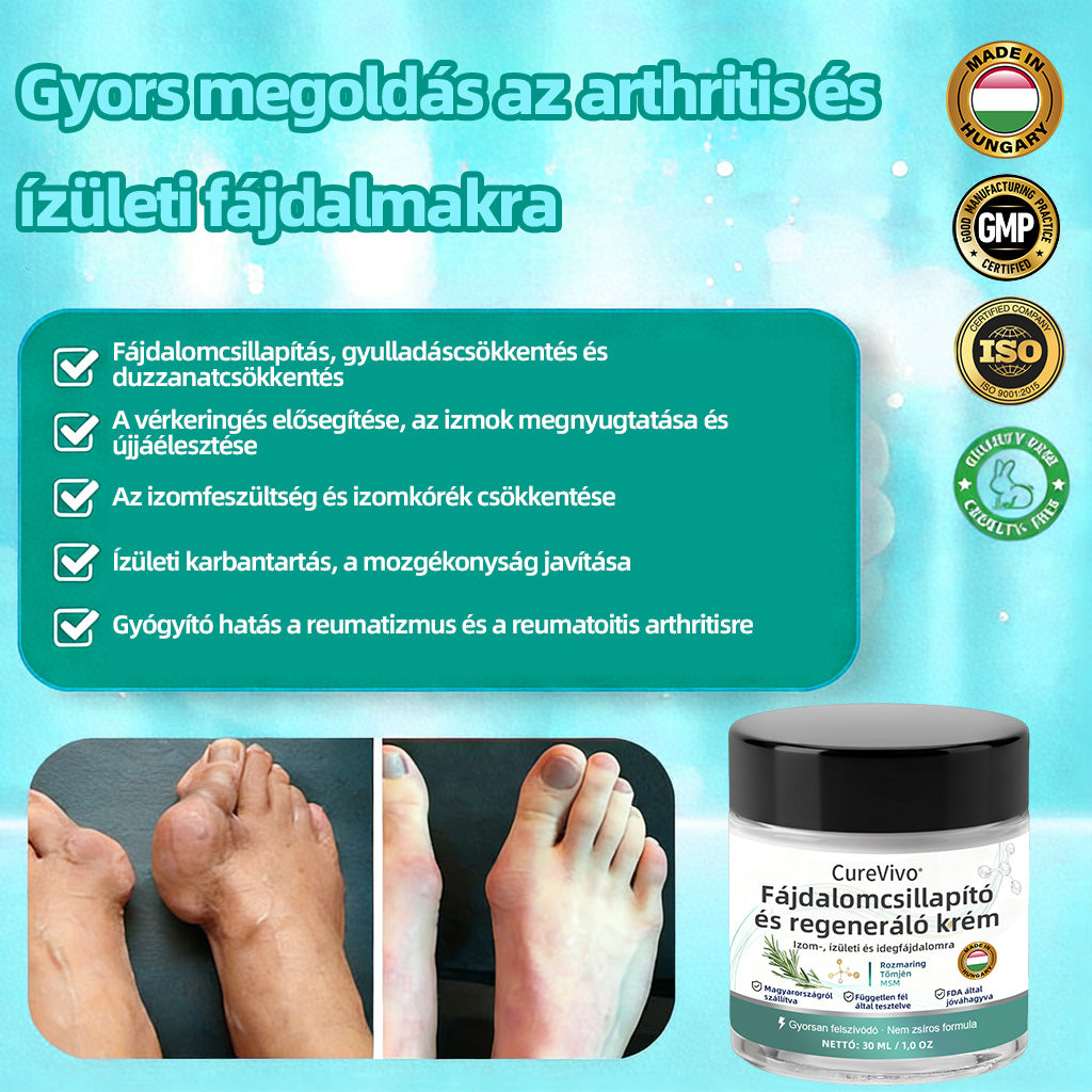 [Újévi különleges ajánlat] CureVivo® fájdalomcsillapító és regeneráló krém🤶Izom-, ízületi és idegfájdalmakra