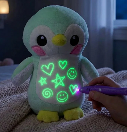 GlowBabies Glow-in-the-Dark Plush Toys with Magic Light Pen