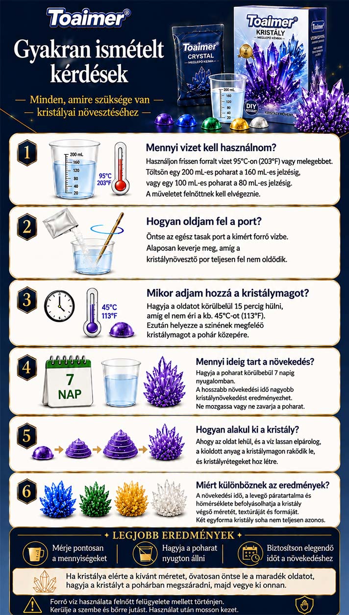 💥 Ma 50% kedvezmény | 👨‍👩‍👧‍👦Toaimer® CrystalGenesis — Növeszd meg saját luxus kristályékszeredet 💎