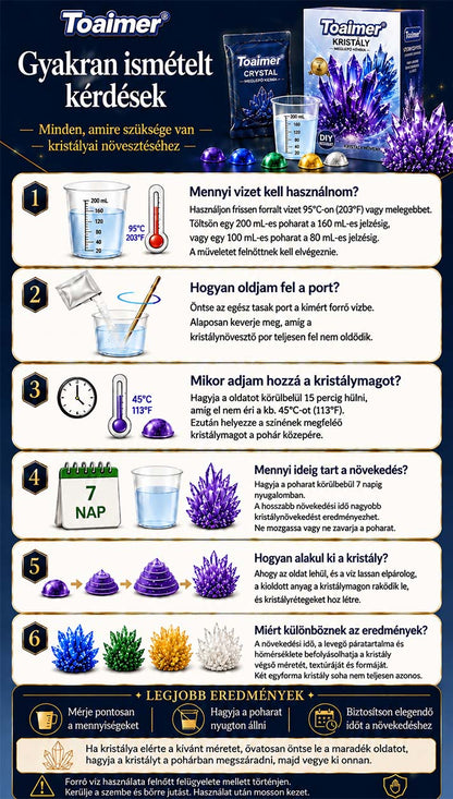 💥 Ma 50% kedvezmény | 👨‍👩‍👧‍👦Toaimer® CrystalGenesis — Növeszd meg saját luxus kristályékszeredet 💎