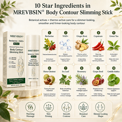 𝐏𝐡𝐲𝐬𝐢𝐜𝐢𝐚𝐧-𝐅𝐨𝐫𝐦𝐮𝐥𝐚𝐭𝐞𝐝🌱 | 𝐌𝐑𝐄𝐕𝐁𝑺𝑰𝑵® 𝐁𝐞𝐫𝐛𝐞𝐫𝐢𝐧𝐞 × 𝐍𝐀𝐃+ 𝟏𝟎-𝐢𝐧-𝟏 𝐀𝐝𝐯𝐚𝐧𝐜𝐞𝐝 𝐓𝐡𝐞𝐫𝐦𝐨-𝐀𝐜𝐭𝐢𝐯𝐞 𝐁𝐨𝐝𝐲 𝐂𝐨𝐧𝐭𝐨𝐮𝐫 𝐒𝐥𝐢𝐦𝐦𝐢𝐧𝐠 𝐒𝐭𝐢𝐜𝐤 (𝐅𝐨𝐫 𝐚 𝐅𝐢𝐫𝐦𝐞𝐫, 𝐒𝐦𝐨𝐨𝐭𝐡𝐞𝐫 & 𝐌𝐨𝐫𝐞 𝐃𝐞𝐟𝐢𝐧𝐞𝐝-𝐋𝐨𝐨𝐤𝐢𝐧𝐠 𝐁𝐨𝐝𝐲)