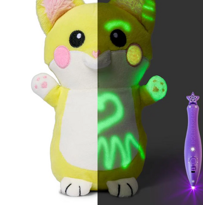 GlowBabies Glow-in-the-Dark Plush Toys with Magic Light Pen