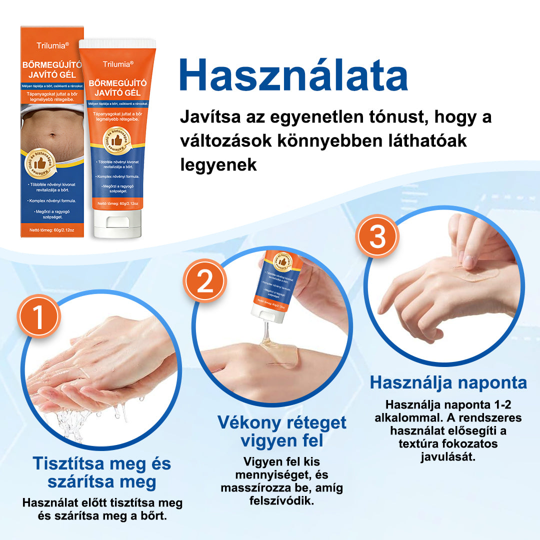 Trilumia® DermalRebuild bőrfiatalító gél👨‍⚕️Keloid hegek, akne hegek, bárányhimlő hegek, műtéti hegek, égési hegek